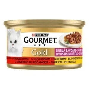 GOURMET GOLD DUO sa govedinom i piletinom 85g