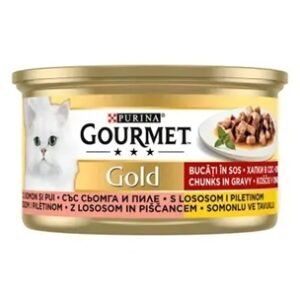 GOURMET GOLD sa piletinom i lososom 85g