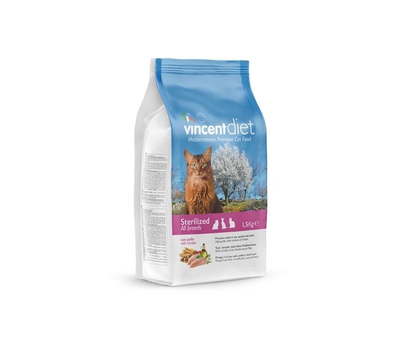 Vincent Diet Cat Sterilised - Piletina 1.5kg Vincent Diet Cat Sterilised - Piletina 1.5kg