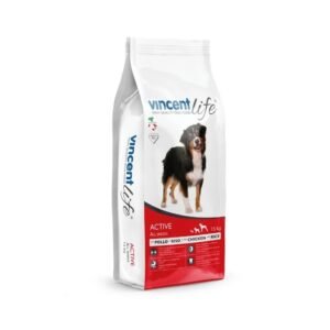 Vincent Life Adult All breeds Active - Piletina i pirinač 15kg