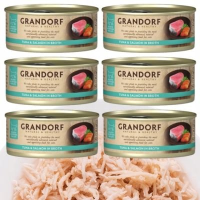Grandorf Cat Grain Free Konzerva Fileti Tune & Losos 70g 5+1 gratis Grandorf Cat Grain Free Konzerva Fileti Tune & Losos 70g 5+1 Gratis - Dont Ker Pet Shop