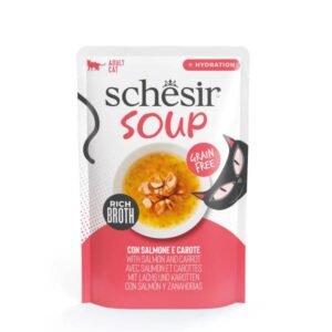 Schesir Cat Soup vlažna hrana za mačke - Losos i šargarepa u supi 40g