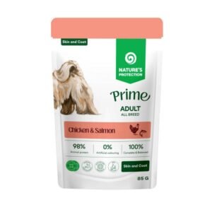Nature's Protection Prime vlažna hrana za pse Adult Skin&Coat Chicken&Salmon 85g