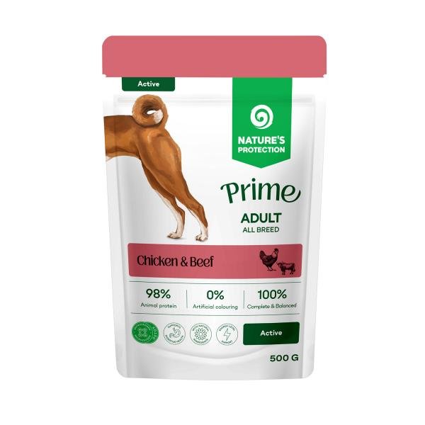 Natures Protection Prime vlažna hrana za pse7571303 Nature's Protection Prime NPPR Adult All Active Chicken & Beef 85g - Dont Ker Pet Shop