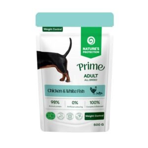 Nature's Protection Prime vlažna hrana za pse Adult Weight Control Chicken&White Fish 85g