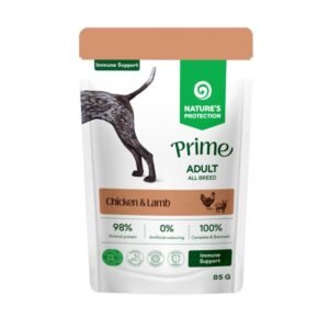 Nature's Protection Prime vlažna hrana za pse Adult Immunity Support Chicken&Lamb 85g