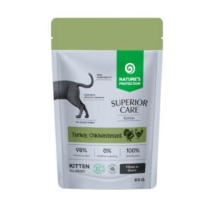 Nature's Protection Superior Care vlažna hrana za mačke Kitten&Junior Turkey&Chicken breasts 85g