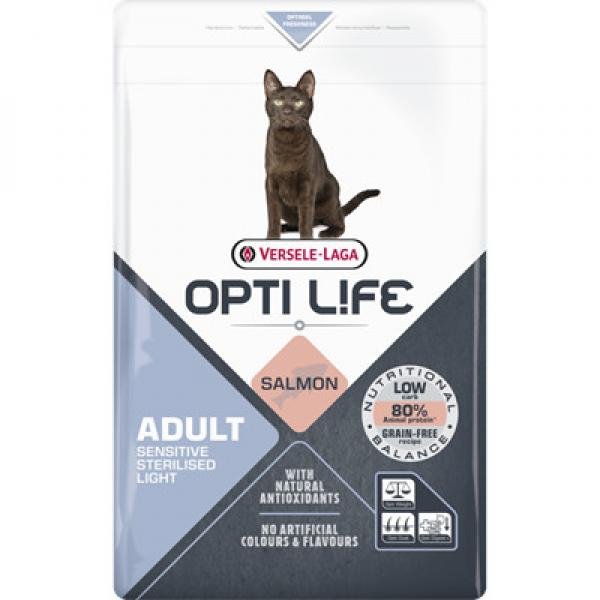 Versele Laga Opti Life Cat Sensitive Sterilsed Light Losos 1kg Versele Laga Opti Life Cat Sensitive Sterilsed Light Losos 1kg
