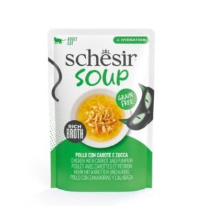 Schesir Cat Soup vlažna hrana za mačke - Piletina i bundeva u supi 40g