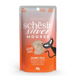 Schesir Cat vlažna hrana za mačke Silver Cat Mus - Losos i piletina 80g