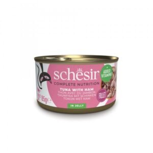 Schesir Complete&Balanced vlažna hrana za mačke - Tuna i šunka u želeu 140g