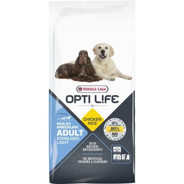 Versele Laga Opti Life Sterilised/Light Medium&Maxi 12.5kg
