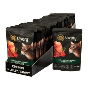 Savory Cat Adult - Jagnjetina i Cvekla 22x85g