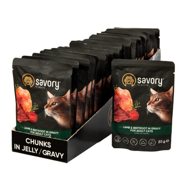 Savory Cat Adult - Jagnjetina i Cvekla 22x85g Savory Cat Adult - Jagnjetina i Cvekla 22x85g