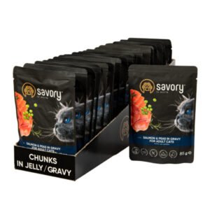 Savory Cat Adult - Losos i Grašak 22x85g