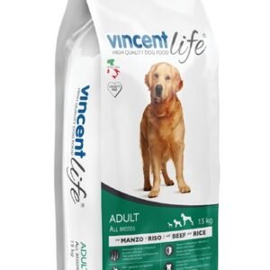 Vincent Life Adult All breeds - Govedina i pirinač 15kg
