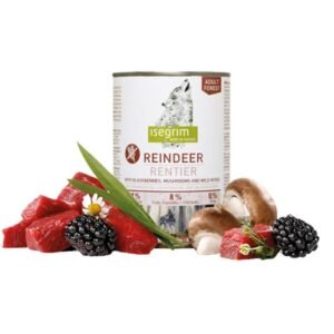 Isegrim konzerva Dog Adult - Šumski jelen sa kupinama i pečurkama 400g