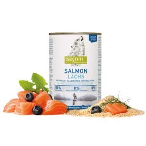 Isegrim konzerva Dog Puppy - Losos sa prosom i borovnicama 400g