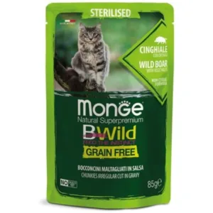 Monge BWild Cat sos Sterilised Divlji vepar 85g