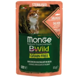 Monge BWild Cat sos Sterilised Losos i račići 85g
