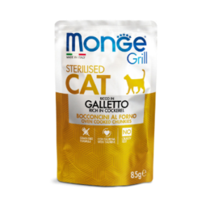 Monge Cat Grill sos Sterilised - Petlić 28x85g