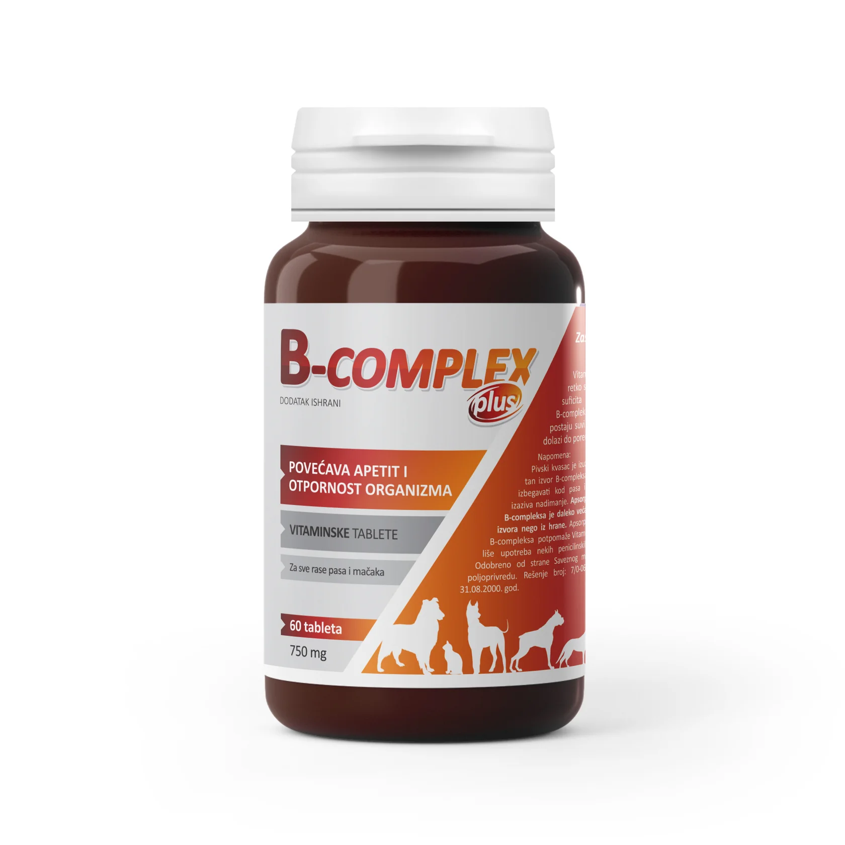 B-Complex Plus 750mg za pse i mačke 60 tableta B-Complex Plus 750mg za pse i mačke 60 tableta