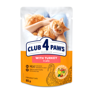 Club4Paws sos za mačke Ćuretina u želeu 85g