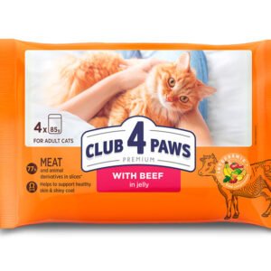 Club4Paws sos za mačke Govedina 4x85g