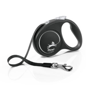 FLEXI Black Design S Tape 5m Sivi povodac