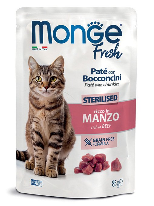 Monge Fresh Cat sos GF Adult – Govedina 85g Monge Fresh Cat sos GF Adult – Govedina 85g