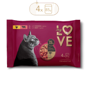 My Love sos za mačke Piletina i Govedina 4x85g
