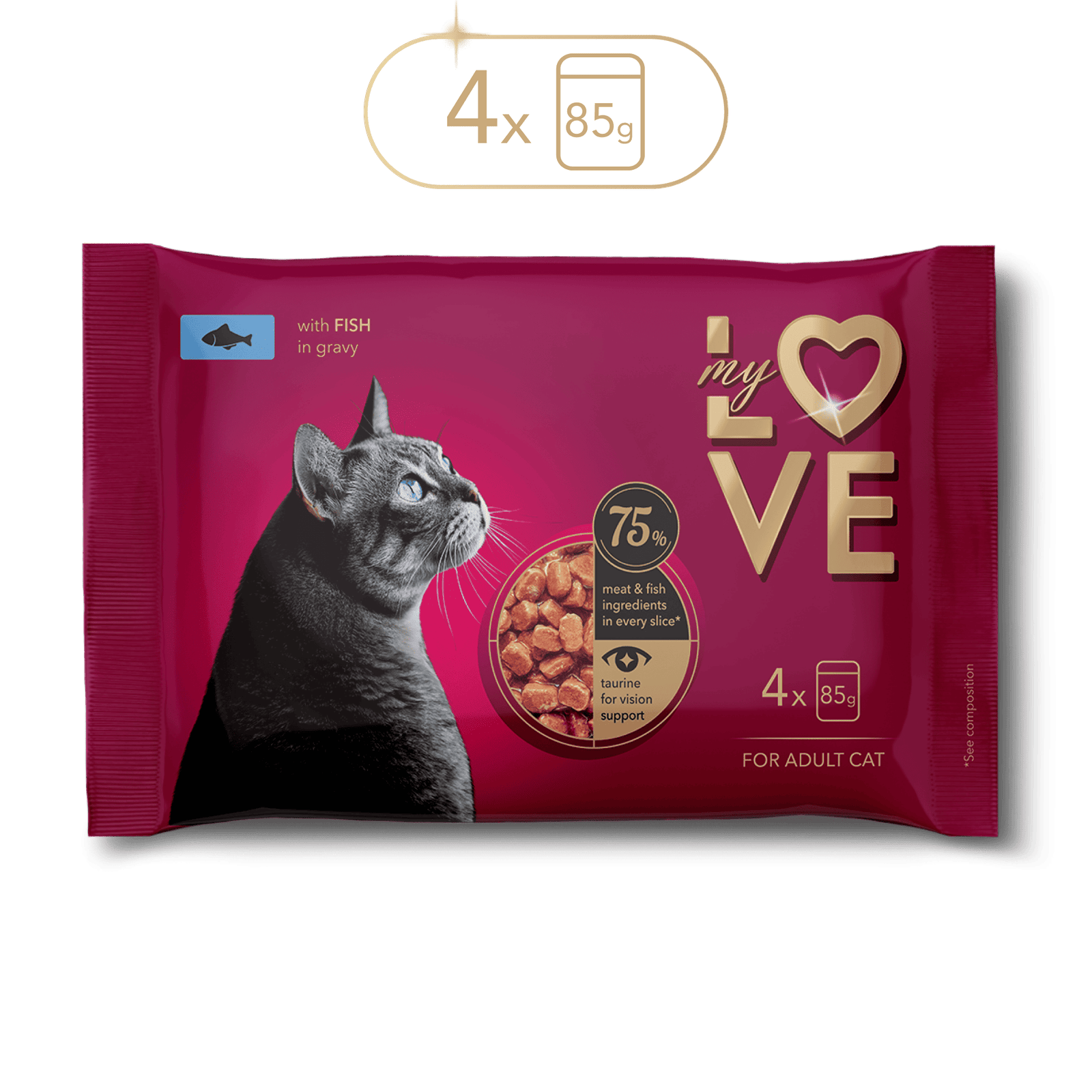 My Love sos za mačke Riba 4x85g My Love sos za mačke Riba 4x85g