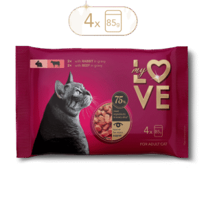 My Love sos za mačke Zečetina i Govedina 4x85g