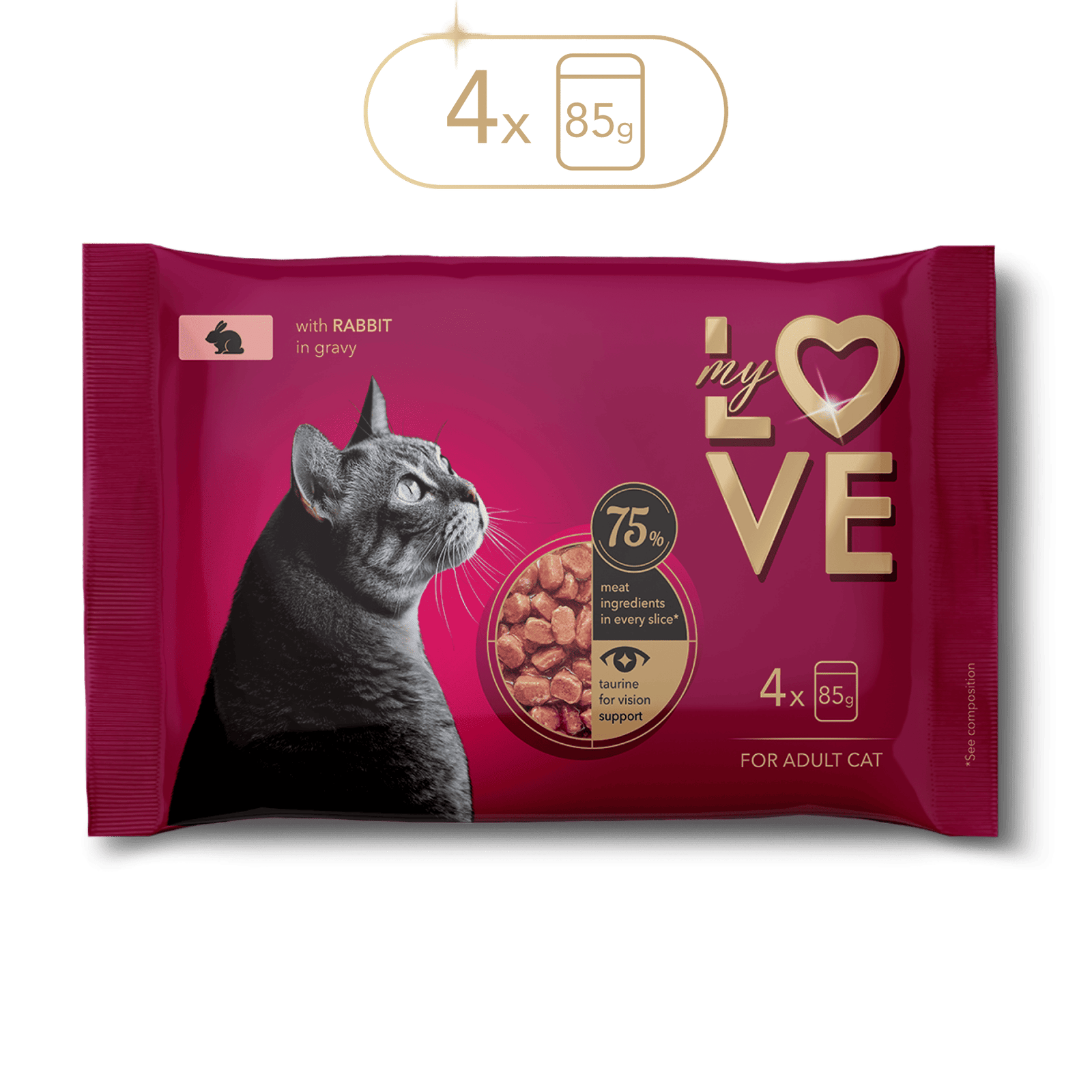 My Love sos za mačke Zečetina 4x85g My Love sos za mačke Zečetina 4x85g