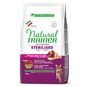 Natural Trainer Cat Adult Sterilised Šunka