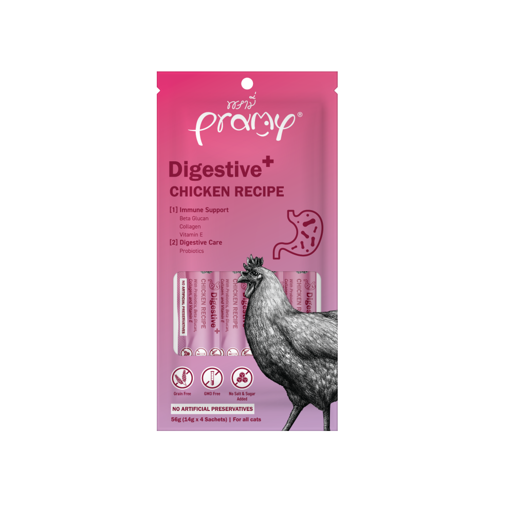Pramy Cat Digestive Kremasta poslastica Piletina 4x14g Pramy Cat Digestive Kremasta poslastica Piletina 4x14g - Dont Ker Pet Shop