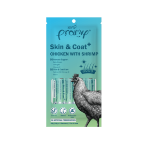 Pramy Cat Skin & Coat Kremasta poslastica Piletina sa Škampima 4x14g