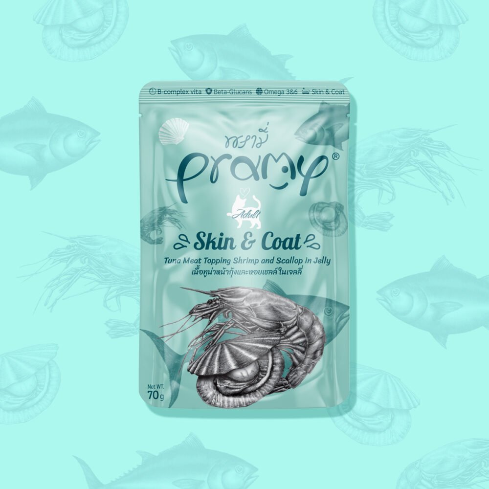 Pramy Cat Skin&Coat Tuna sa Škampima i jakobovim kapicama 70g Pramy Cat Skin&Coat Tuna sa Škampima i jakobovim kapicama 70g