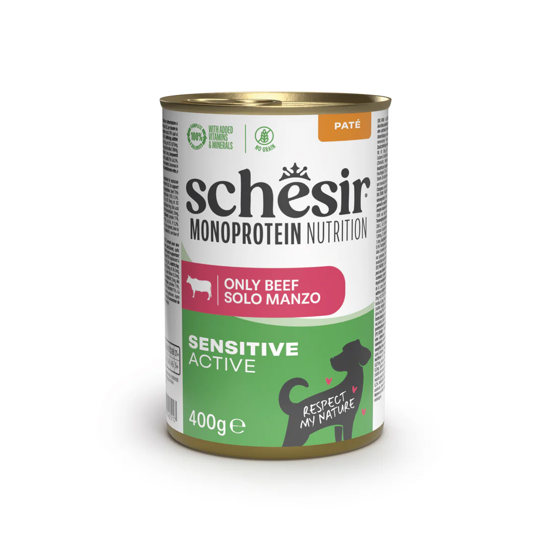 Schesir Monoprotein Pate Adult Active Sensitive Govedina 400g Schesir Monoprotein Pate Adult Active Sensitive Govedina 400g