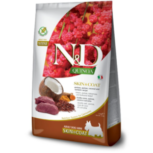N&D Quinoa Dog Adult Skin&Coat Mini – Divljač i kokos