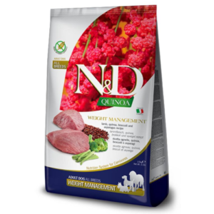 N&D Quinoa Dog Adult Medium/Maxi Weight management - Jagnjetina i brokoli