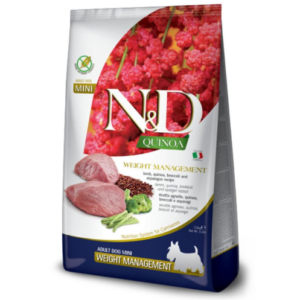N&D Quinoa Dog Adult Mini Weight management – Jagnjetina i brokoli