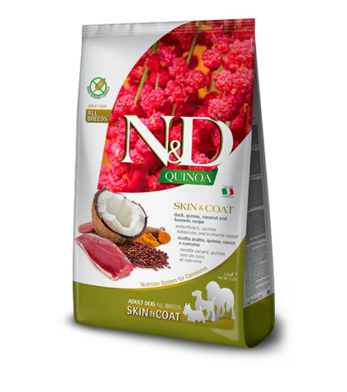 N&D Quinoa Dog Adult Skin&Coat Medium/Maxi – Pačetina i kokos 7kg N&D Quinoa Dog Adult Skin&Coat Medium/Maxi – Pačetina i kokos 7kg