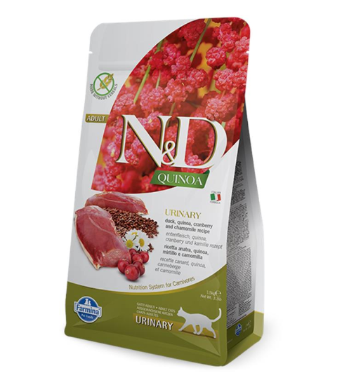 N&D Quinoa Cat Adult Urinary – Pačetina i brusnica sa kamilicom N&D Quinoa Cat Adult Urinary – Pačetina i brusnica sa kamilicom