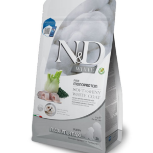 N&D White Dog Puppy Medium/Maxi – Brancin, spirulina i komorač 2kg