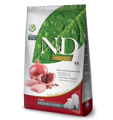 N&D Prime Dog Puppy Medium/Maxi – Piletina i nar N&D Prime Dog Puppy Medium/Maxi – Piletina i nar
