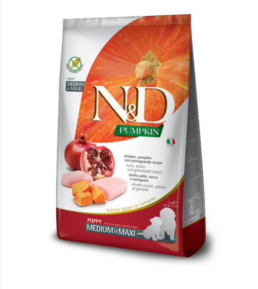 N&D Pumpkin Dog Puppy Medium/Maxi – Piletina i nar N&D Pumpkin Dog Puppy Medium/Maxi – Piletina i nar