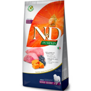 N&D Pumpkin Dog Adult Giant – Jagnjetina i borovnica 12kg