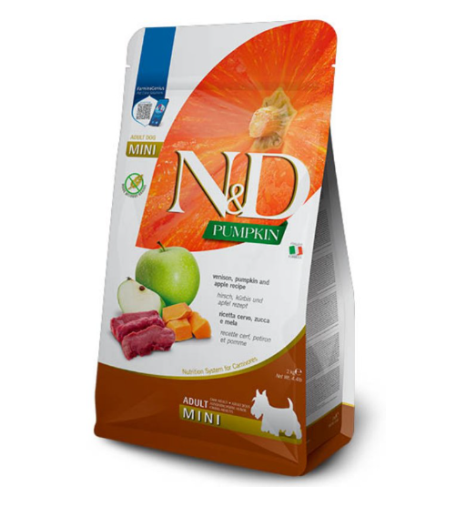 N&D Pumpkin Dog Adult Mini – Divljač i jabuka 2kg N&D Pumpkin Dog Adult Mini – Divljač i jabuka 2kg