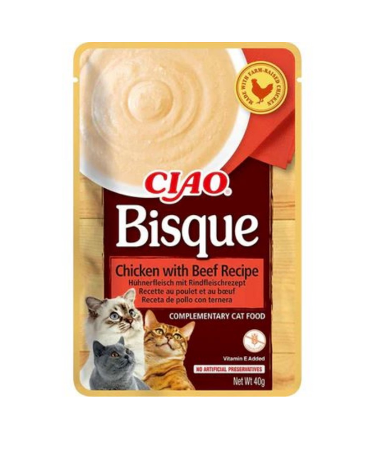 Inaba Cat Ciao Bisque Chicken & Beef 40g Inaba Cat Ciao Bisque Chicken & Beef 40g